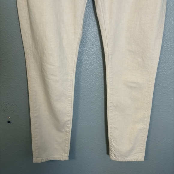 Frame Women's Le Garçon White Distressed Straight Leg Jean Size 27‎ Denim Boho - Picture 6 of 10
